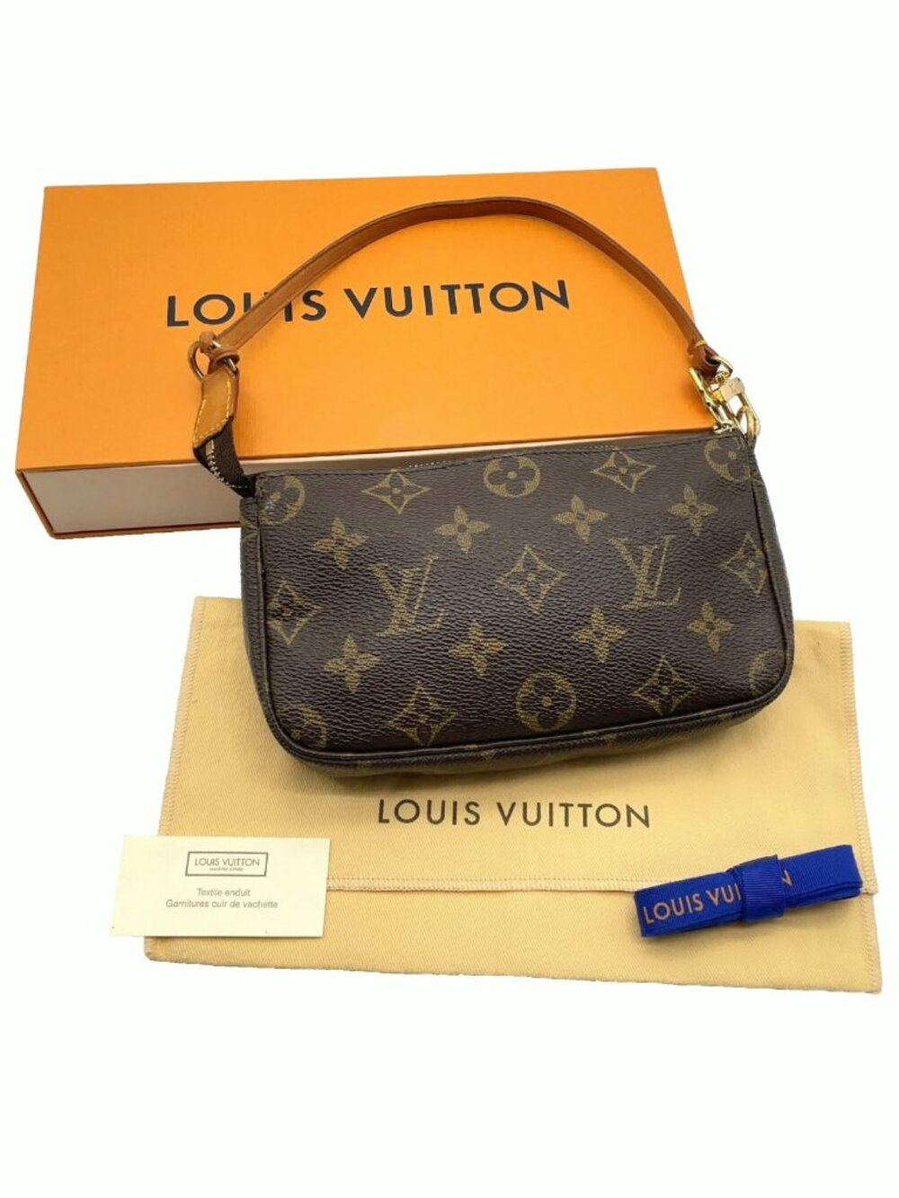 Authentic Louis Vuitton Pochette Accessoires Monogram Shoulder Bag LV Handbag - Picture 15 of 16